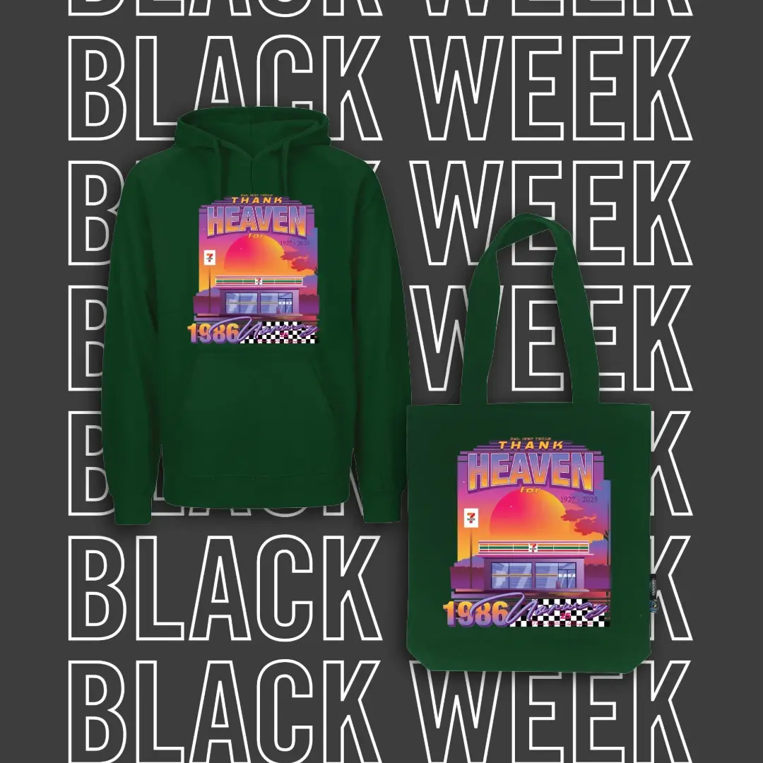 7-Eleven x Thea Klingvall hoodie & handlenett